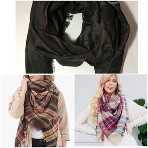 Plaid Scarf Set
